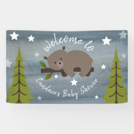 Sleepy Watercolor Bärendusche Banner