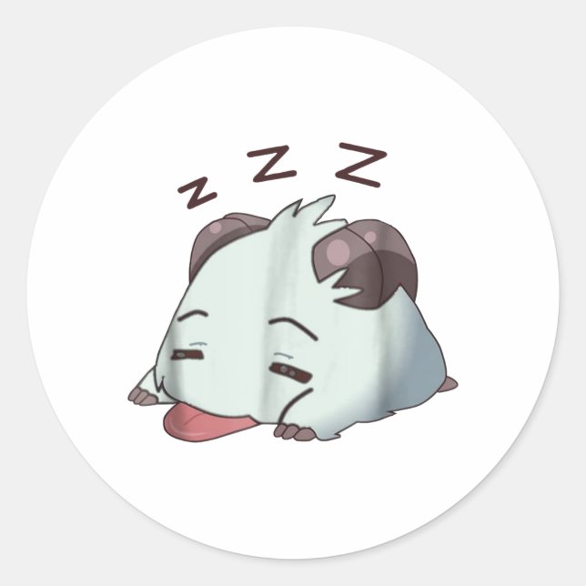 Sleepyhead Runder Aufkleber (Vorderseite)