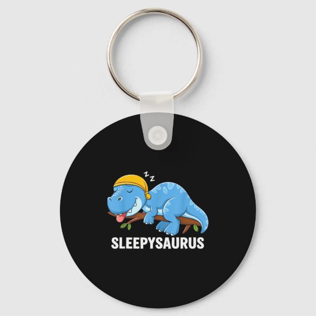 Sleepysaurus Dinosaur-Schlafanzug Sleeng  Schlüsselanhänger (Vorderseite)