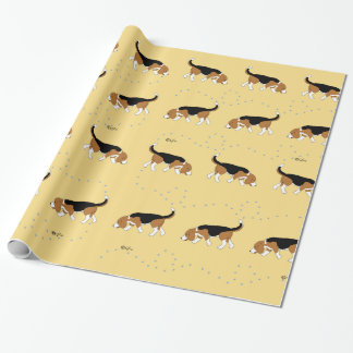 Sleepytown Beagle-Verpackungs-Papier (gelbes BG) Geschenkpapier