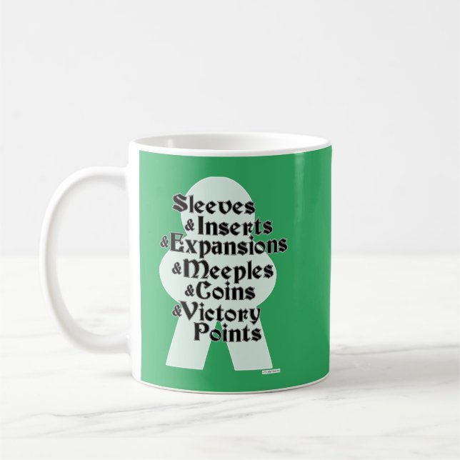 Sleeves and Expansions Meeples Boardgamer Time Kaffeetasse (Links)