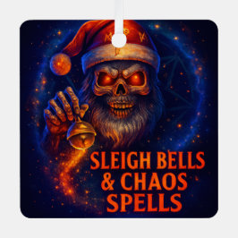 Sleigh Bells & Chaos Spells Christmas  Ornament Aus Metall