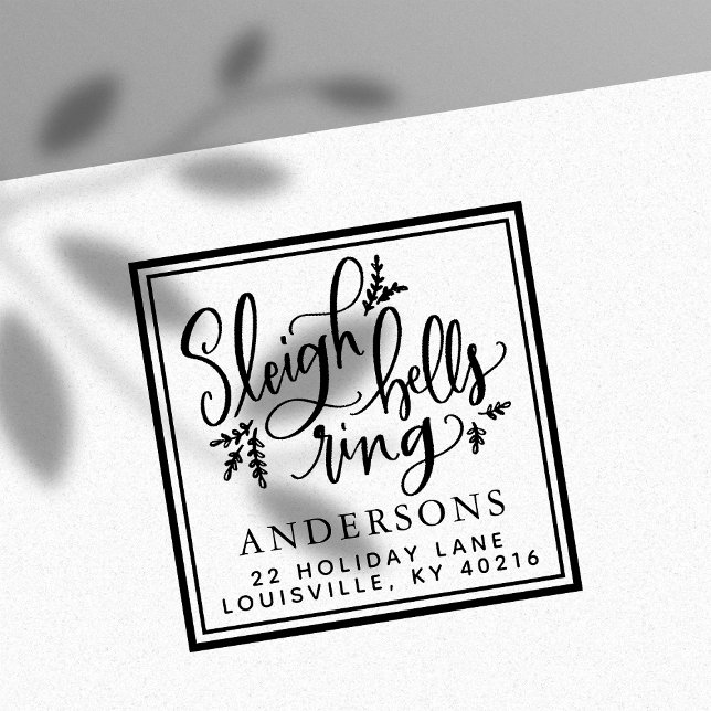 Sleigh Bells Ring Weihnachtsadresse Permastempel (Von Creator hochgeladen)