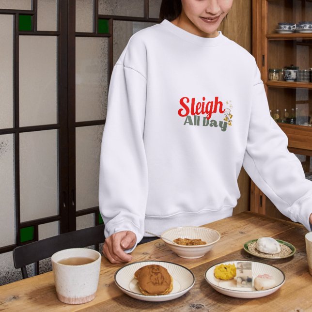 Sleigh Den ganzen Tag, Spaß Weihnachten T - Shirt (Von Creator hochgeladen)