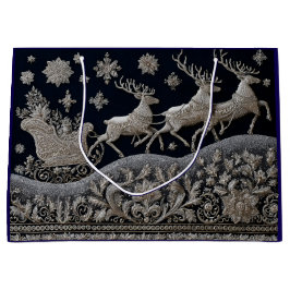 Sleigh Embroidery Große Geschenktüte