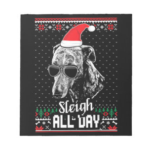 Sleigh Ganztags Funny Fhippet Weihnachten Notizblock