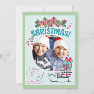 Sleigh of Presents Foto Card Feiertagskarte
