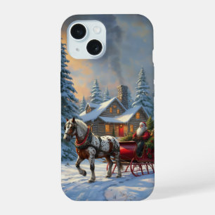 Sleigh Père Noël à cheval de Noël