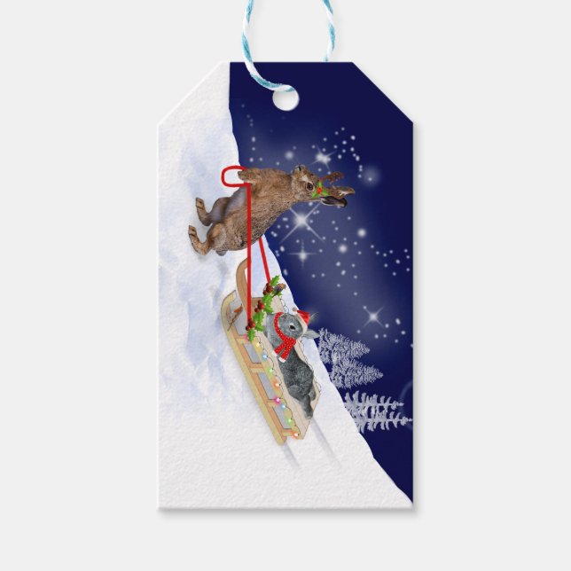 Sleigh Ride Gift Tags Geschenkanhänger (Vorderseite)