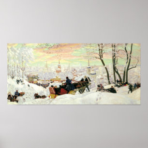 Sleigh Ride Painting Poster