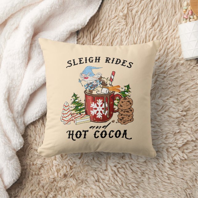 Sleigh Rides und Hot Cocoa Kissen (Decke)