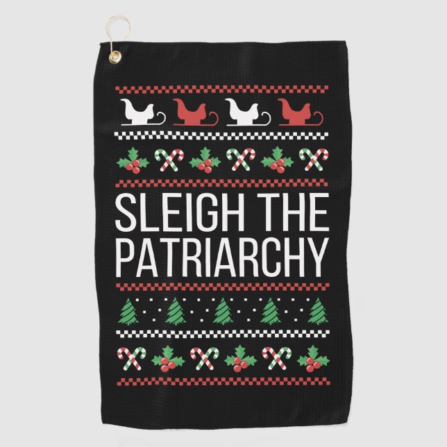 Sleigh The Patriarchy II Golfhandtuch (Vorderseite)