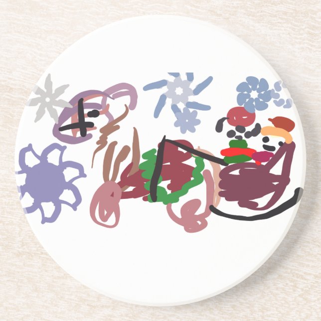  Sleigh winter  Getränkeuntersetzer (Vorne)