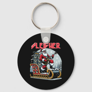 Sleigher Hail Santa Heavy Metal Christmas Rock Xma Schlüsselanhänger