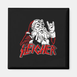 Sleigher Hail Santa Heavy Metal Weihnachten für Mä Magnet