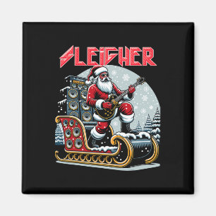Sleigher Hail Santa Heavy Metal Weihnachts Rock Xm Magnet