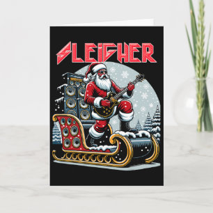 Sleigher Huldigung Santa Heavy Metal Weihnachten R Karte