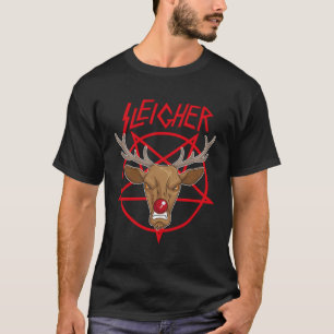 Sleigher Rudolph Reindeer Metal T-Shirt
