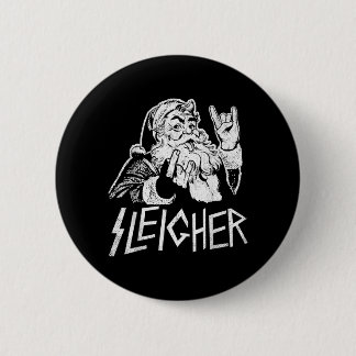 Sleigher Weihnachtsmann Rock On Goth Heavy Button