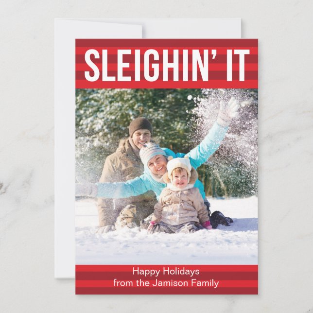 Sleighin es Feiertags-Karte Feiertagskarte (Vorderseite)