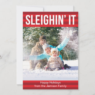 Sleighin es Feiertags-Karte Feiertagskarte