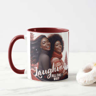 Sleighin' Sisters Festivals Lachen Tasse