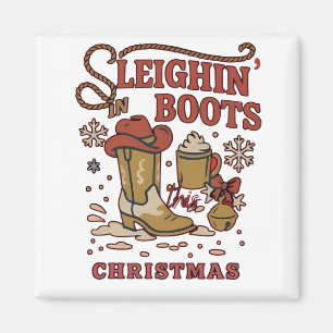 Sleighin Stiefel dieses Weihnachten Lustiger West  Magnet