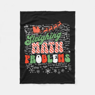 Sleighing Math Problem Mathe Lehrer Weihnachten Fleecedecke