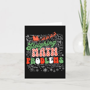 Sleighing Math Problem Mathe Lehrer Weihnachten Karte
