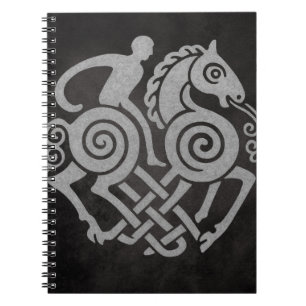 Sleipnir und Odin Symbol Nordische Mythologie Desi Notizblock