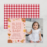 Slice moderne Baby Carte de remerciements d'annive