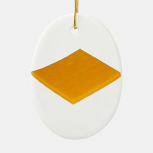 Slice of Cheese Keramik Ornament