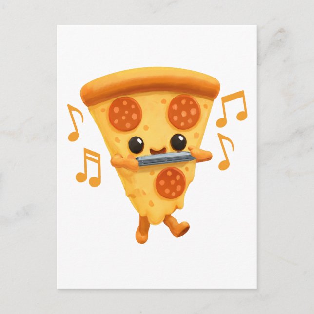 Slice Playing a Harmonica Postkarte (Vorderseite)