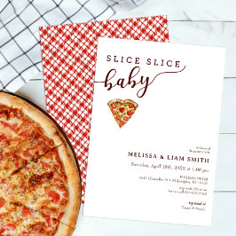 Slice Slice Baby Couples Pizza Baby Dusche Einladu Einladung