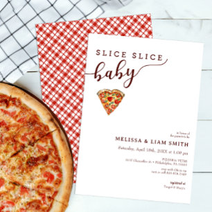 Slice Slice Baby Couples Pizza Baby Dusche Einladu Einladung
