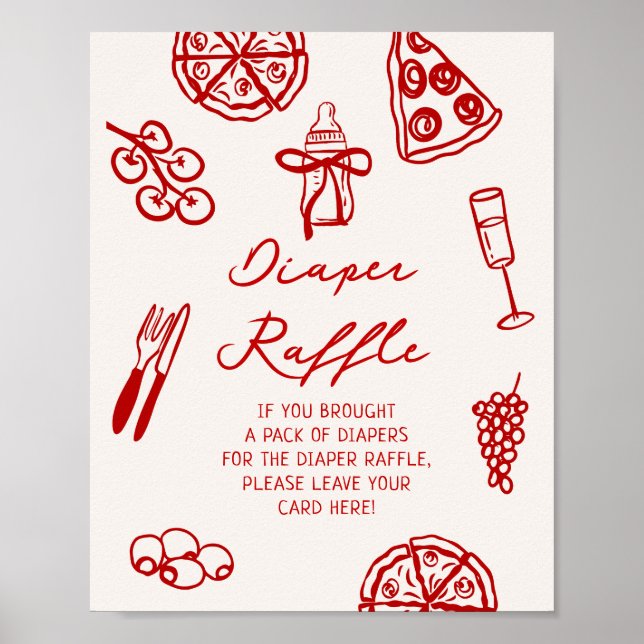 Slice Slice Baby Diaper Rafftable druckbar Poster (Vorne)