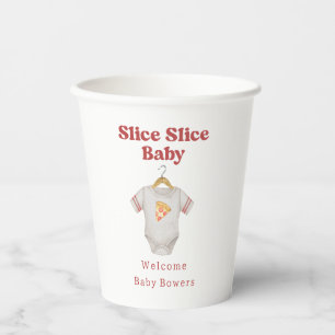 Slice Slice Baby Dusche Pizza Neutraler Bodysuit Pappbecher