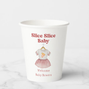 Slice Slice Baby Dusche Pizza Neutraler Bodysuit Pappbecher