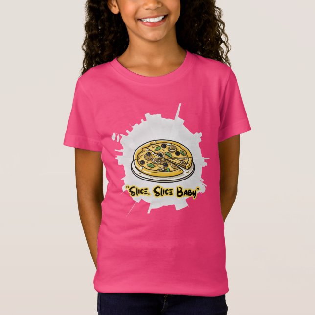 Slice, Slice Baby – Funny Pizza Lover Graphic Tee (Vorderseite)