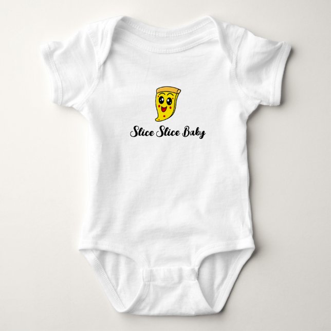 Slice Slice Baby - Niedlich Pizza Kawaii Baby Strampler (Vorderseite)