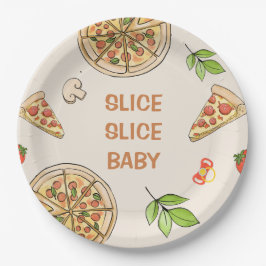 Slice Slice Baby Pizza Baby Dusche Pappteller
