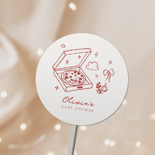 Slice Slice Baby Pizza Baby Dusche Runder Aufkleber