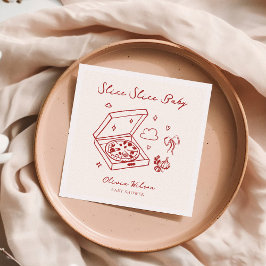 Slice Slice Baby Pizza Baby Dusche Serviette