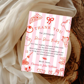 Slice Slice Baby Pizza Baby Shower Dankeskarten Einladung