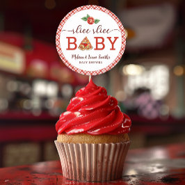 Slice Slice Baby Pizza Baby Shower Favor Sticker -