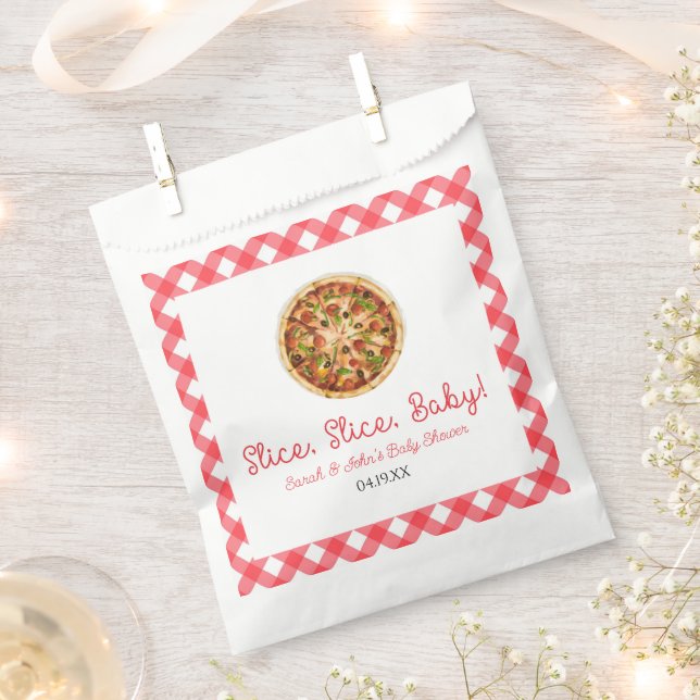 Slice, Slice, Baby! Pizza Baby Shower Geschenktütchen (Ausgeschnitten)