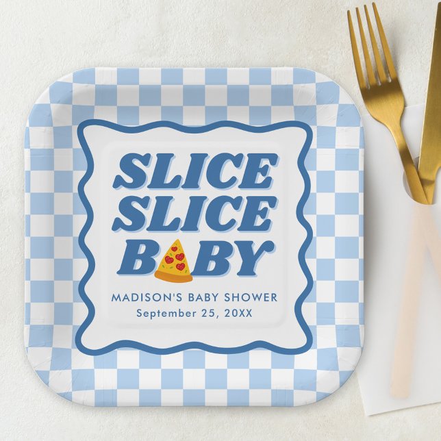 Slice Slice Baby Pizza Baby Shower Pappteller (Von Creator hochgeladen)