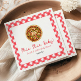 Slice, Slice, Baby! Pizza Baby Shower Serviette