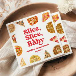 Slice, Slice, Baby! Pizza Baby Shower Serviette