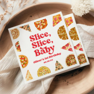 Slice, Slice, Baby! Pizza Birthday Party Serviette